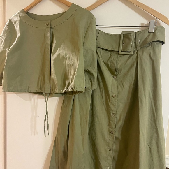 STAUD Skirt Blouse SET like new!!1 - Picture 1 of 11